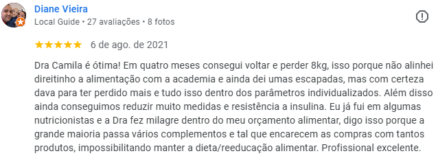 Avaliação de Diane Vieira