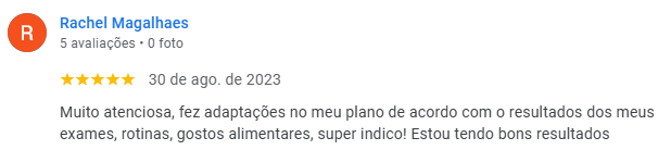 Avaliação de Rachel Magalhães