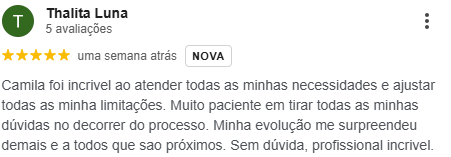 Avaliação de Thalita Luna